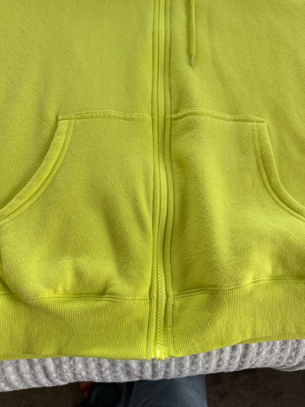 The Grinch Official Neon Green Zip-Up Hoodie. Size M - Picture 6 of 6